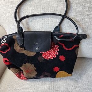 LONGCHAMPS  FLORAL SHOULDER BAG